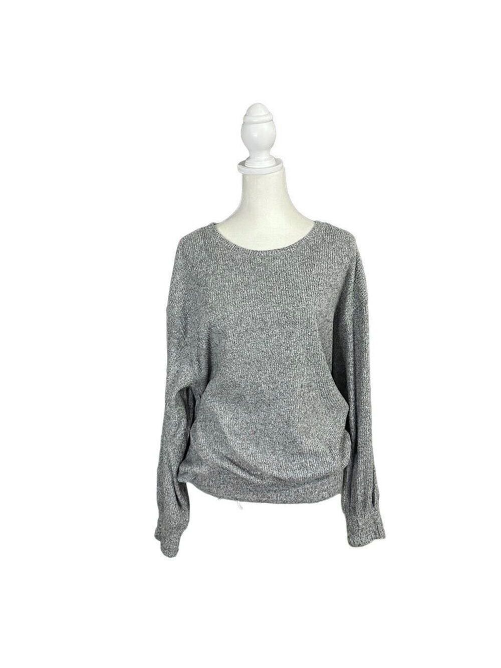 Anthropologie’s MELLODAY Relaxed Fit Casual Sweater Gray Size Large